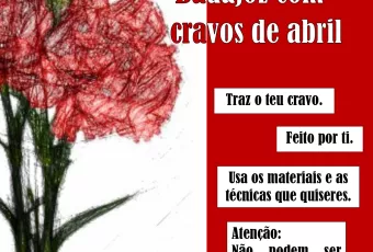 Cartel concurso Vamos semear Badajoz com cravos de Abril