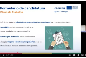 Ecrã do webinar